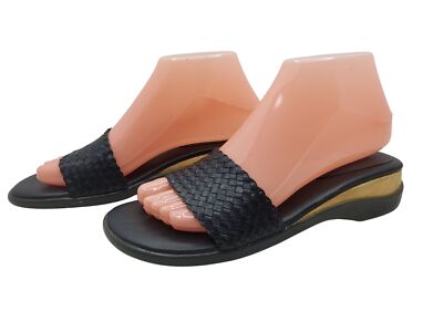 Womens Aerosoles Padded Leather Insoles Slip On Sandals