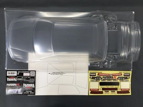 Pandora RC PAB-3158 Honda Civic EF9 Clear Body Set Unpainted