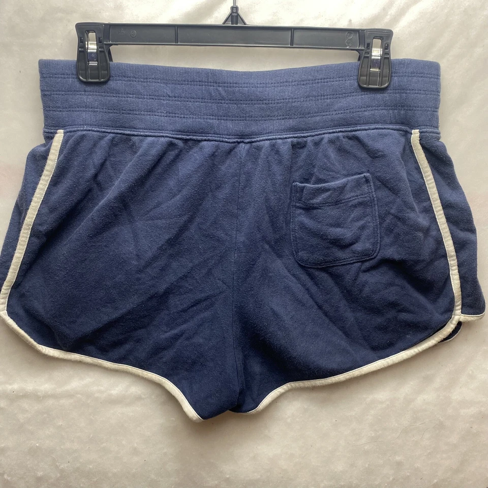 Pantalones cortos de algodón azul con cordón Champion talla L para mujer Foto 2 de 4