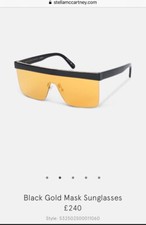 Image of Stella McCartney Black Gold Mask Sunglasses, RRP £240