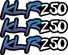 KLR250 Swingarm Airbox Number Plate Universal Decals Stickes KLR 250 Blue Navy