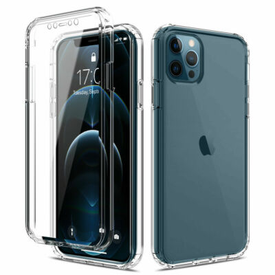 Clear Silicone 360 Full Phone Cover Case For iPhone 17 Air, 16 15 14 13 Pro Max