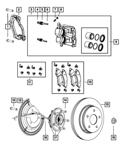 Rotor de freno de disco delantero para Dodge Dakota 2005-2011 (P/N 2AMV5005AA)