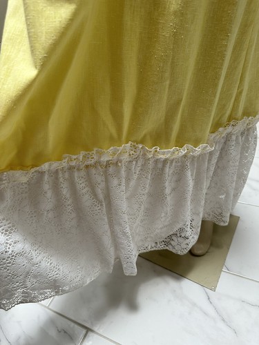 Vintage 70s Embroidered Floral Dress Grecian Ethnic Peasant Handmade Midi S/M - Picture 4 of 18