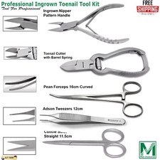 Professional Ingrown Toenail Tool Kit Toe Nail Clipper Set Pedicure Manicure CE