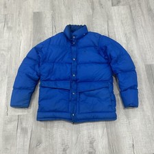 VINTAGE BROWNING Men s Goose Down Insulated Blue Puffer Coat Size M Warm Quilted