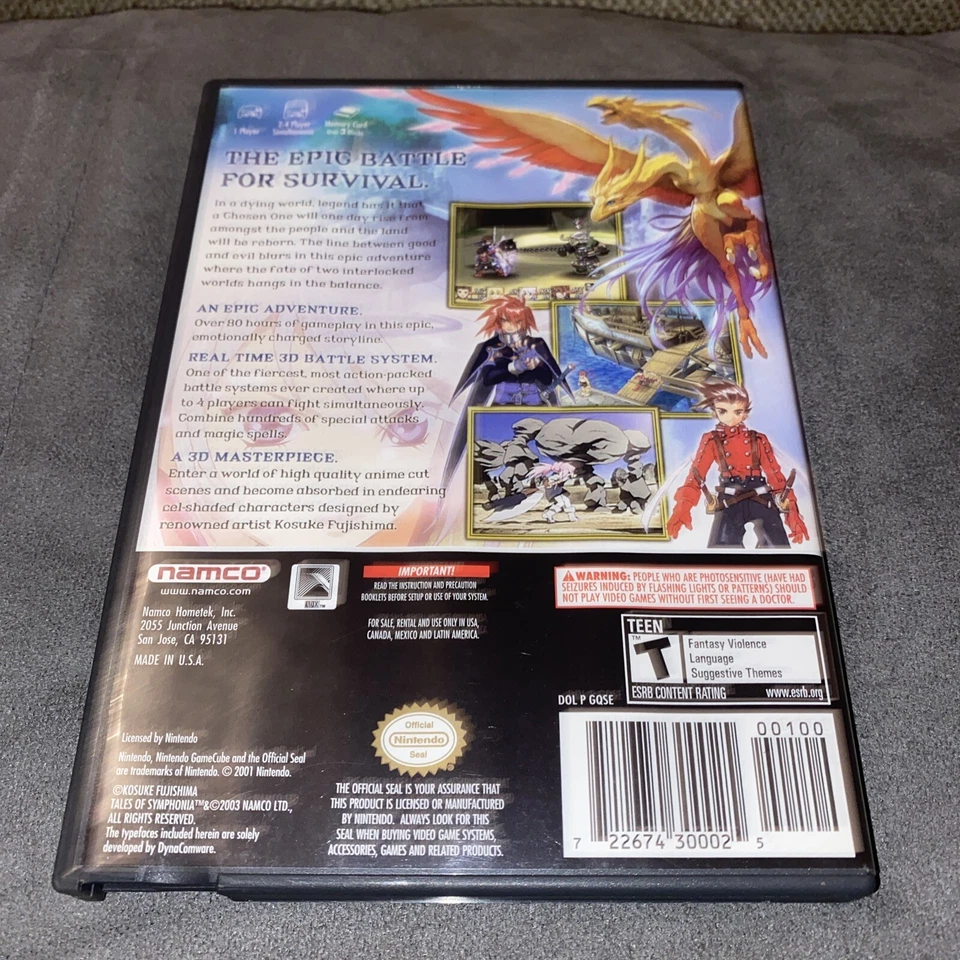GameCube Tales of Symphonic 2 discs with manuals rare 2003 anime Nintendo   - Image 2 of 3