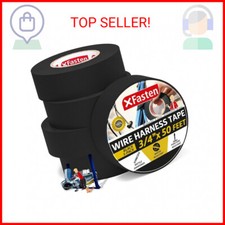 XFasten Wire Harness Tape, 3/4-Inch by 50-Foot 5-Pack , High Temp Wiring Loom H