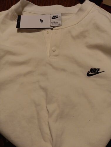 2XLT Nike White Long Sleeve Henley Mens Size XXLT 2XLT NWT$60