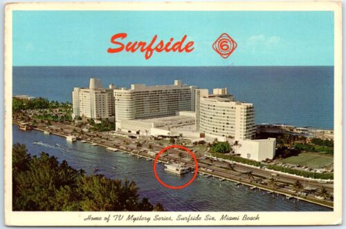 Postcard - Home of T.V. Mystery Series, Surfside Six - Miami Beach, Florida - Picture 1 of 2