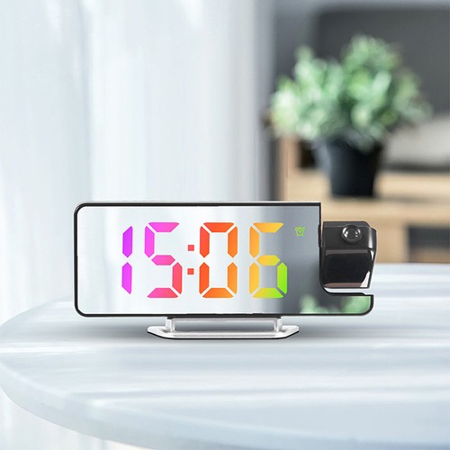 RGB Digital Projection Alarm Clock With Usb Charging Large Easy Read Display - Picture 11 of 16