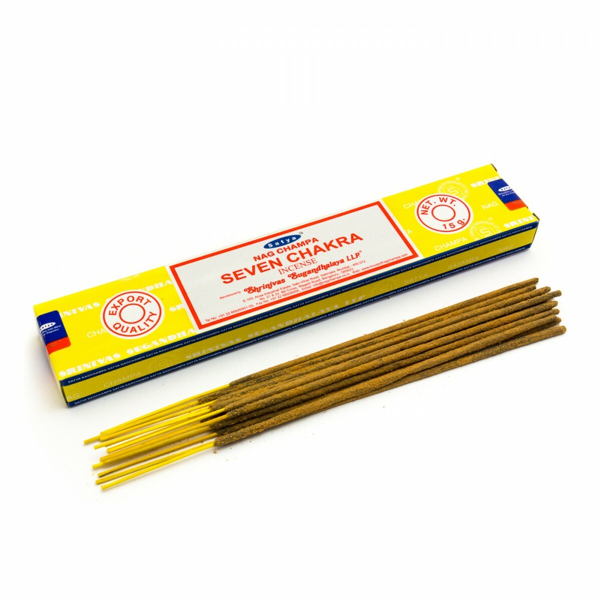 Satya Nag Champa Seven Chakra Incense Sticks 15 g