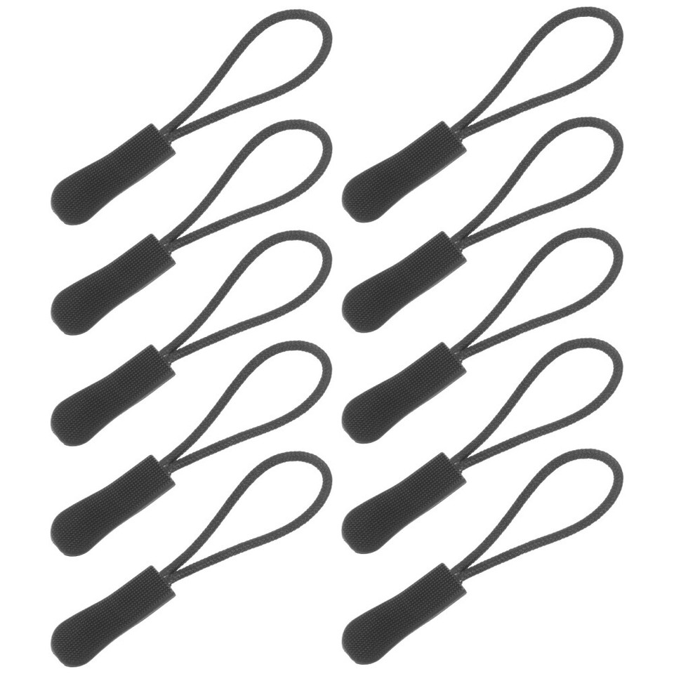 10 Pcs Zip Extenders Zipper Slider Easy to Attach Pulls Black eBay