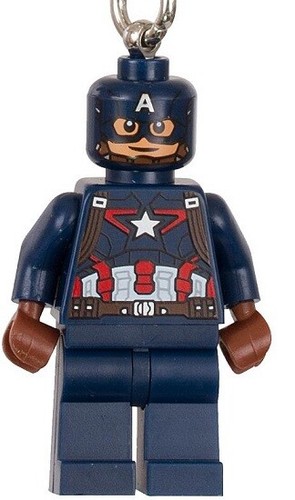 LEGO CAPTAIN AMERICA MINIFIGURE KEYCHAIN 853593 KEYRING KEY CHAIN RING - Picture 3 of 4