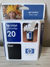 Genuine HP 20 Black Inkjet Print Cartridge Expired Oct 2004