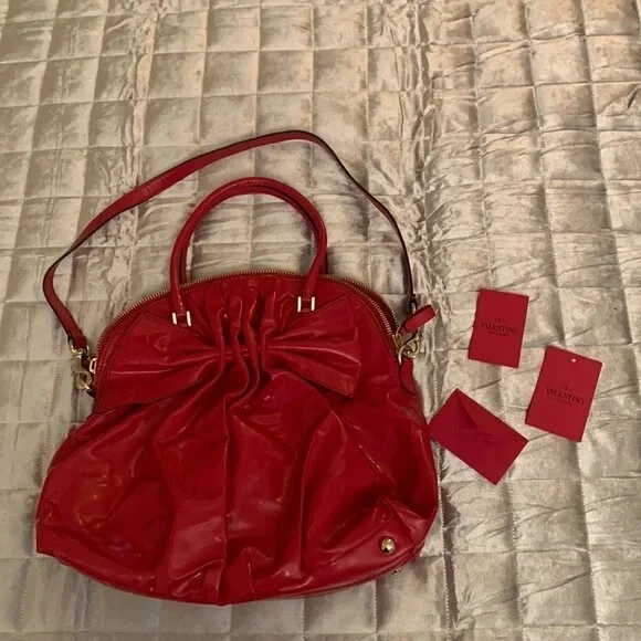 Valentino Caravani Red Bow Bag eBay