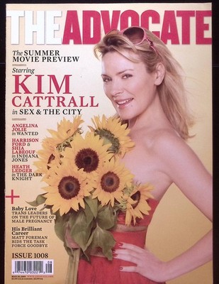 THE ADVOCATE MAGAZINE 5-20-08 ISSUE 2008 KIM CATTRAL ANGELINA JOLIE B2907