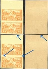 Romania Hungary 1919 OCCUPATION DEBRECEN II. PROOF, pair unperfored, Rare