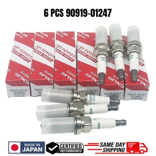 6 PCS NEW OEM Denso FK20HR11 90919-01247 Spark Plugs For Toyota Lexus Replace US