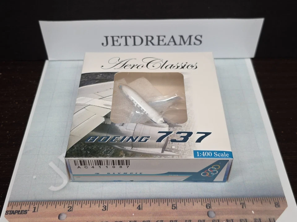 1/400 OLYMPIC AIRWAYS BOEING 737-200 1990'S COLORS "HERMES" SX-BCB AEROCLASSICS - Image 2 of 4