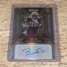 2024 Prizm Draft Brevyn Spann Ford Sensational Silver Rookie Auto