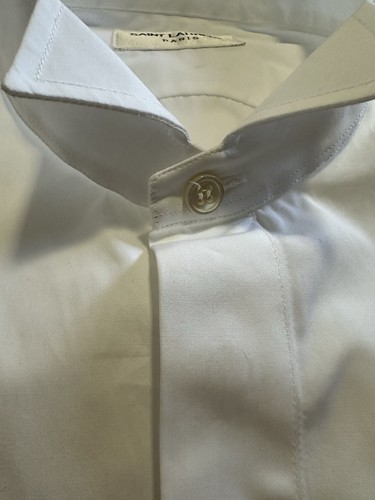 Saint Laurent Men Tuxedo Shirt White Size 40/15 3/4 New $990 Italy - Picture 5 of 11