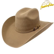 Original Tombstone 20X Western Cowboy Felt Hat East West Style - Nutria