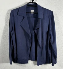 Chicos Jacket Womens 2 Open Front Long Sleeve Lightweight Casual Layering Blazer