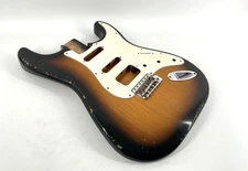 MJT OfficialCustom Vintage Aged Nitro Guitar Body Mark Jenny VTS HSS 2Tone Burst