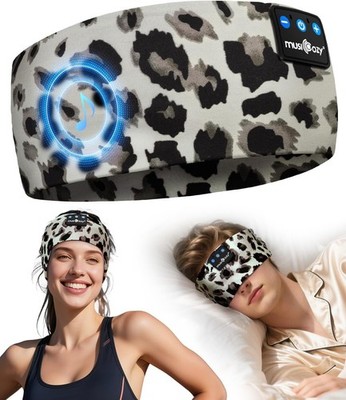 Drahtlose Bluetooth Kopfbügel Schlaf Augenmaske Kopfhörer Headset Musik Sport UK