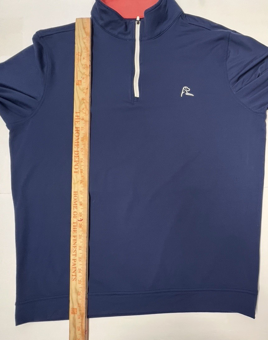 Rhoback Blue 1/4 Zip Pullover LS Performance Shir… - image 3