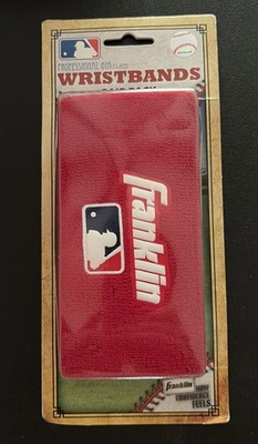 Franklin Sports Pro-Formance Wristbands 6 inch Red 1 Pair Baseball New