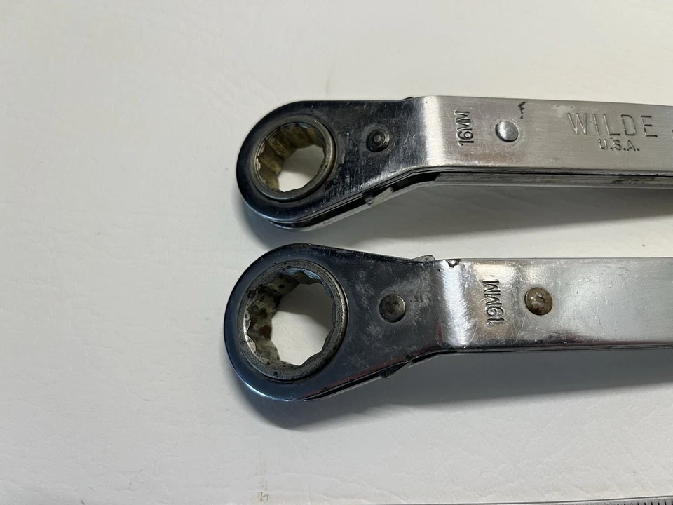 Wilde Off Set Llaves de extremo de caja de trinquete 2 piezas 16 mm 18 mm y 19 mm 21 mm EE. UU. Foto 2 de 4
