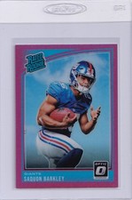 2018 Panini Donruss Optic Saquon Barkley Pink Rookie Card RC 156 NY Giants. rookie card picture