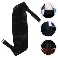 Dress Girdle Man Evening Dresses Cummerbund Formal Black Tuxedo Accessories