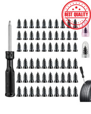 2026 Upgraded 60PCS Screw in Tire Plugs Self Service Tire Plugs Kit with Screwdr