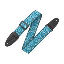 Leathers Asian Print Jacquard Guitar Strap,Blue