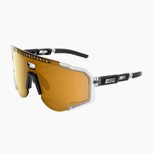SCICON AEROSCOPE CYCLING SUNGLASSES CRYSTAL GLOSS - MULTIMIRROR BRONZE LENS