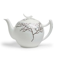 Teekanne Tealogic White Cherry 1,0L - KirschblüTen Fine Bone China Porzellan
