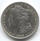 1888 -MORGAN SILVER DOLLAR - 90% SILVER - AU -LOT # 186