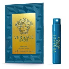 1 Sample Vial VERSACE EROS Perfume for Men 0.03 oz 1 ml PARFUM Spray NEW ON CARD