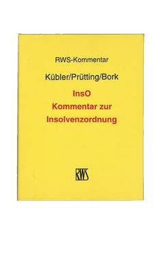 Kübler Prütting / Bork inso kommentar zur insolvenzordnung Band ÍV