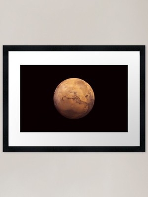 Planet Mars Gerahmter Kunstdruck Gerahmtes Wandbild Poster Leinwanddruck Bild