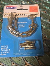 Vintage National Hardware Chain Door Fastener V838 Made In The USA