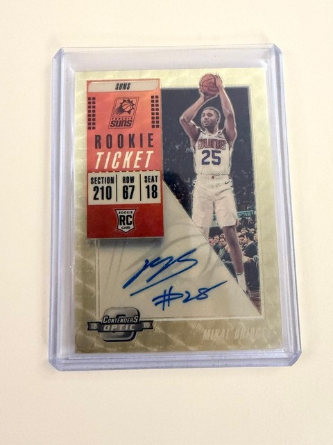 2018 Contenders Optic GOLD VINYL Mikal Bridges Auto Rookie RC *missing  serial #