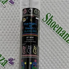 Gift Wrap Wrapping Paper Funko Five Nights Freddy's FNAF Black Light Christmas