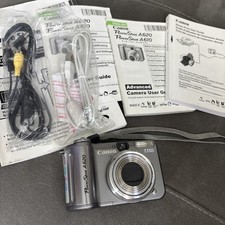 Canon PowerShot A620 7.1MP Compact Digital Camera 4x Optical Zoom Silver Works