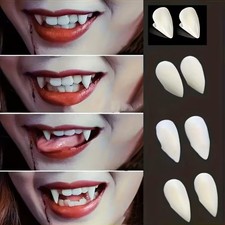 4 Pairs Vampire Teeth /Adhesive Fangs
