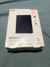 WD Drive Portable 6 TB HDD External Hard Drive Windows + Mac + Chromebook  New