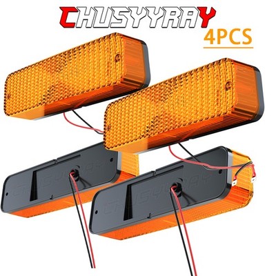 4pc LED Amber Flashing Cab Lights Headlight #AR60250 For Deere Tractor
